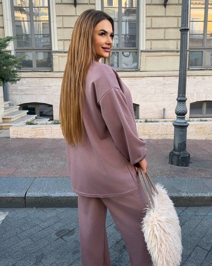 Теплий жіночий костюм SL 255 з двосторонньої ангори SL 255 фото